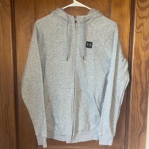 Under Armour Gray Rival Zip Hoodie Mens Small